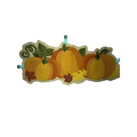 Autumn Cutwork Design Pumpkin Table Runner Decor - Picture 1 of 6